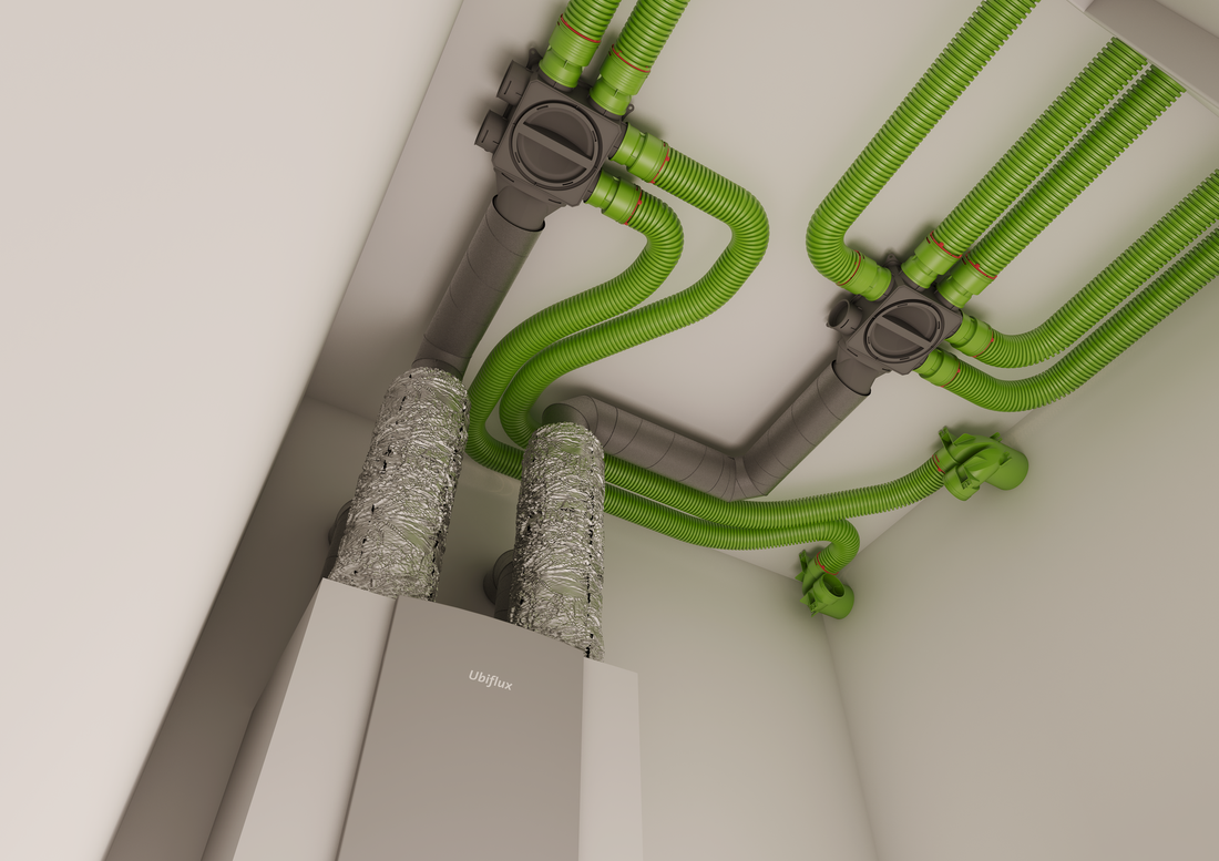 Ceiling-mounted home ventilation system 