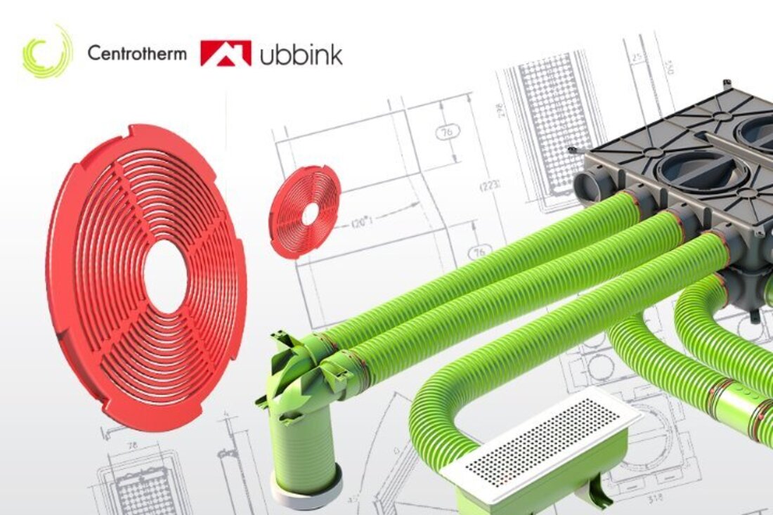 Air Excellent Products in front of drawings